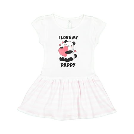 Inktastic I Love My Daddy with Panda Illustration Gift Toddler Girl Dress