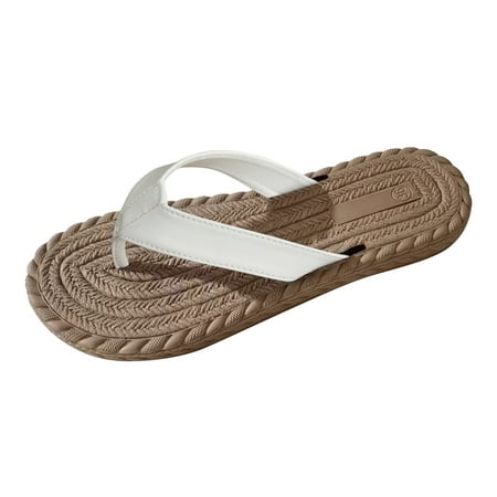 Quealent Adult Women Shoes Mopping Slippers for Women Ladies Fashion Summer Clip Toe Grass Woven Bottom Flat Beach Slippers Womens Slipper Boots White 7.5
Quealent Adult Women Shoes Mopping Slippers for Women Ladies Fashion Summer Clip Toe Grass Woven Bottom Flat Beach Slippers Womens Slipper Boots White 7.5