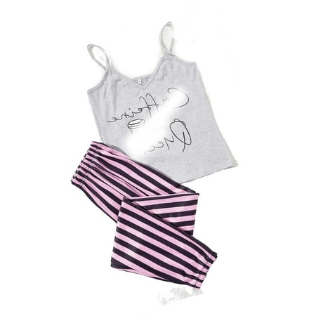 Casual Striped Cami Strap Pant Sets Sleeveless Multicolor Womens Pajama Sets (Women s)
Casual Striped Cami Strap Pant Sets Sleeveless Multicolor Womens Pajama Sets (Women s)
