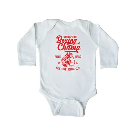 Inktastic Boxing Champ Gift Baby Boy or Baby Girl Long Sleeve Bodysuit