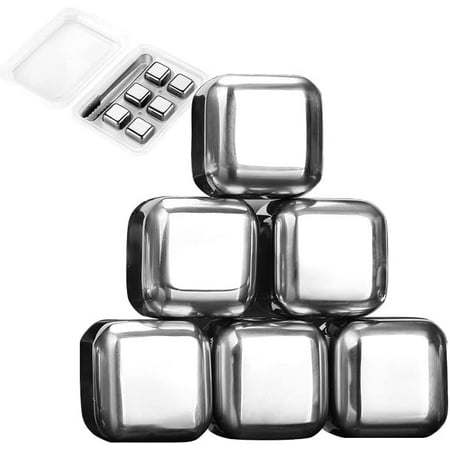 Whiskey Stones Gifts Set 6 Pack Stainless Steel Whiskey Chilling Rocks Reusable Metal Ice Cubes for Drinks Whiskey Mens Stocking Stuffers for Christmas
Whiskey Stones Gifts Set 6 Pack Stainless Steel Whiskey Chilling Rocks Reusable Metal Ice Cubes for Drinks Whiskey Mens Stocking Stuffers for Christmas