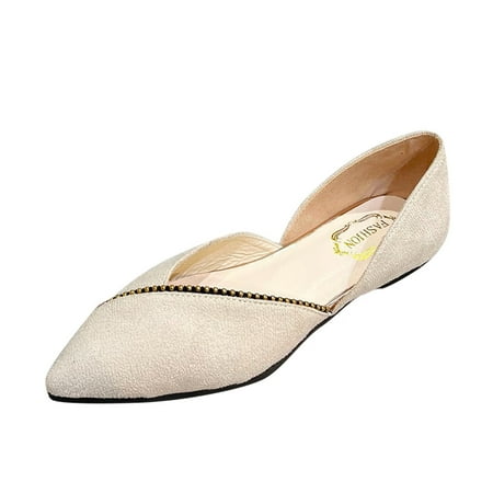 Pumps for Women Fashion Summer And Autumn Women Pumps Solid Color Pointed Metal Chain Casual Comfortable Flat Bottom PU Dress Sandals for Women Beige
Pumps for Women Fashion Summer And Autumn Women Pumps Solid Color Pointed Metal Chain Casual Comfortable Flat Bottom PU Dress Sandals for Women Beige