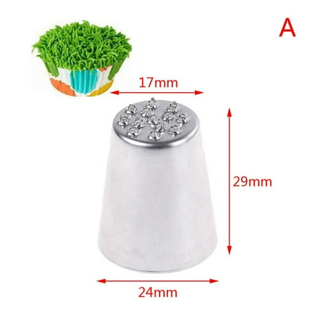 3pcs Cream Icing Nozzle Cupcake Head Cake Decorating Small Grass Shape Cream Nozzle Baking Tool Ice Nozzle Pastry Decorating