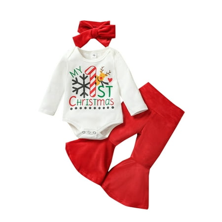 Toddler Baby Girls Christmas Outfits Romper Flare Pants Headband Outfits Set
Toddler Baby Girls Christmas Outfits Romper Flare Pants Headband Outfits Set
