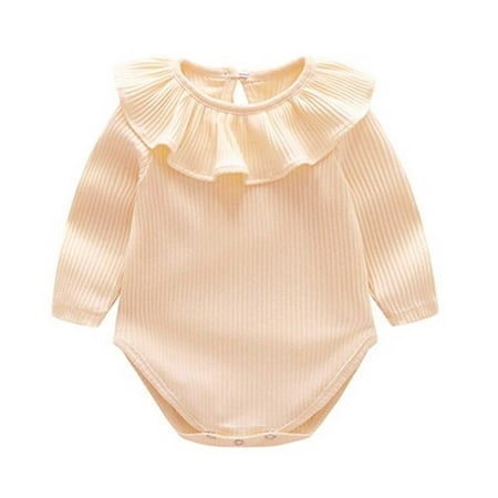 Fesfesfes Newborn Baby Sweet Girl Ruffled Solid Color Long Sleeves Romper Jumpsuit Outfit
Fesfesfes Newborn Baby Sweet Girl Ruffled Solid Color Long Sleeves Romper Jumpsuit Outfit