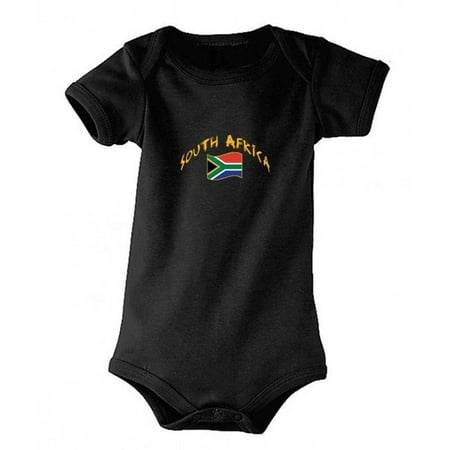 Supportershop SUP420 South Africa Baby Bodysuit Black - 3-6 Months