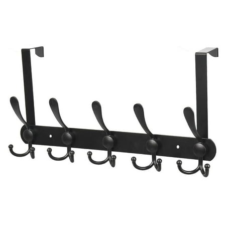 Over Door Hooks Hanger with 5 Dual Heavy Duty Hooks for Bedroom Door Coats Cap Storage Rack(Black) 
Over Door Hooks Hanger with 5 Dual Heavy Duty Hooks for Bedroom Door Coats Cap Storage Rack(Black)