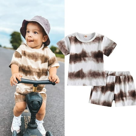 2Pcs Toddler Baby Boys Summer Clothes Sets Tie-Dye Print Short Sleeve T-Shirt + Shorts Set
2Pcs Toddler Baby Boys Summer Clothes Sets Tie-Dye Print Short Sleeve T-Shirt + Shorts Set
