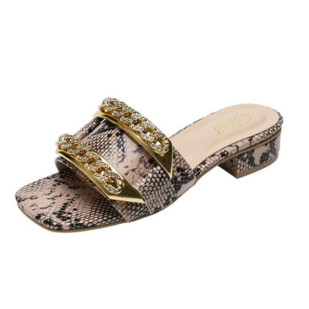 Summer Fashion Thick Heel Casual Metal Chain Slippers Outdoor Square Toe Plus Size Beach Sandals Chic Women Shoes
Summer Fashion Thick Heel Casual Metal Chain Slippers Outdoor Square Toe Plus Size Beach Sandals Chic Women Shoes