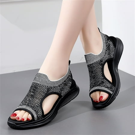PEASKJP Slippers Women Women s Solid Casual Lightweight Open Toe Wedges Beach Sandals Shoes Women Sandals Black 7
PEASKJP Slippers Women Women s Solid Casual Lightweight Open Toe Wedges Beach Sandals Shoes Women Sandals Black 7