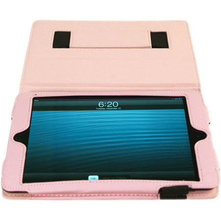 Kyasi Seattle Classic Folio Case Cover Stand in Premium PU Leather for Apple iPad Mini or iPad Mini with Retina Display Blush Pink