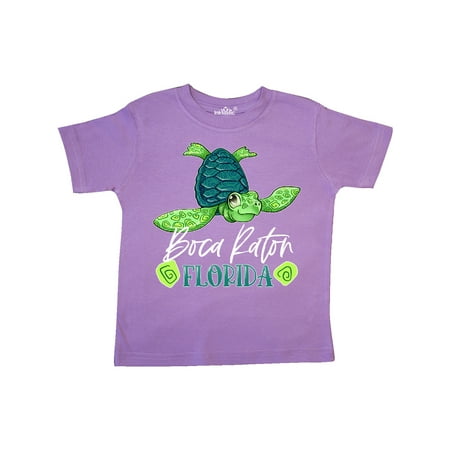 

Inktastic Boca Raton Florida Happy Sea Turtle Gift Toddler Boy or Toddler Girl T-Shirt