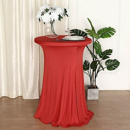 BalsaCircle Red Cocktail Table Cover Natural Wavy Drapes Spandex Tablecloth Reception
BalsaCircle Red Cocktail Table Cover Natural Wavy Drapes Spandex Tablecloth Reception
