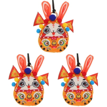 FRCOLOR 3pcs Lucky Rabbit Hanging Pendant Stuffed Rabbit Doll Ornament Chinese New Year Rabbit Ornament
FRCOLOR 3pcs Lucky Rabbit Hanging Pendant Stuffed Rabbit Doll Ornament Chinese New Year Rabbit Ornament