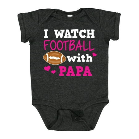 Inktastic I Watch Football with My Papa Gift Baby Girl Bodysuit 
Inktastic I Watch Football with My Papa Gift Baby Girl Bodysuit