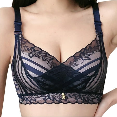 eczipvz Bras for Women Underwear Breathable Sports Wearing Women Vest Pad Top Bra Chest Blue 34