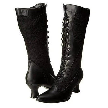 SQUARE HEAD Women s High Heeled Boots Fashion Lace Pointed Toe Shoes Side Zip Mid-Tube Boots Black 38
SQUARE HEAD Women s High Heeled Boots Fashion Lace Pointed Toe Shoes Side Zip Mid-Tube Boots Black 38