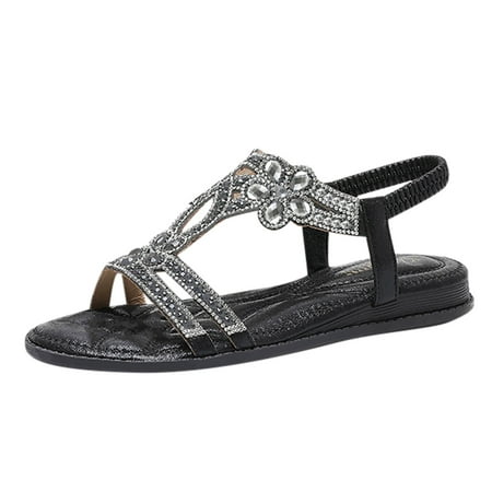 Gzea Women s Sandals Dressy Sandals For Women Comfort With Elastic Ankle Strap Casual Bohemian Beach Shoes Fashion Crystal Floral Casual Shoes Open Toe Low Heels Sandals Summer Sandals Black 38
Gzea Women s Sandals Dressy Sandals For Women Comfort With Elastic Ankle Strap Casual Bohemian Beach Shoes Fashion Crystal Floral Casual Shoes Open Toe Low Heels Sandals Summer Sandals Black 38