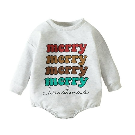 EHTMSAK Newborn Infant Baby Toddler Girl Boy Long Sleeve Christmas Sweatshirt Bodysuit Gray 0-18M 110
EHTMSAK Newborn Infant Baby Toddler Girl Boy Long Sleeve Christmas Sweatshirt Bodysuit Gray 0-18M 110