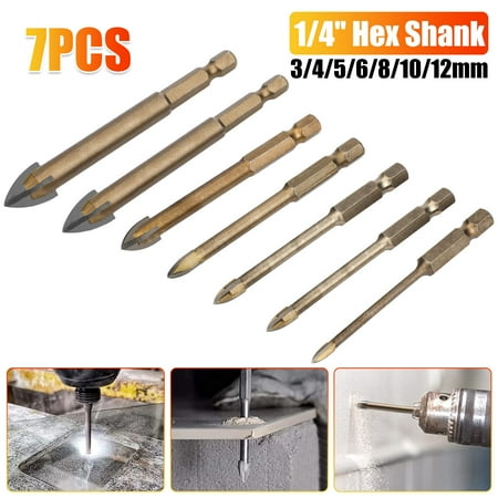 7x Universal Universal Drilling Tool Cross Alloy Drill Bit Set 3/4/5/6/8/10/12mm
7x Universal Universal Drilling Tool Cross Alloy Drill Bit Set 3/4/5/6/8/10/12mm