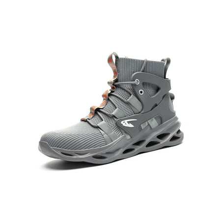 Ferndule Men Comfortable High Top Sneakers Sports Lightweight Steel Toe Hiking Shoe Working Gray 9
Ferndule Men Comfortable High Top Sneakers Sports Lightweight Steel Toe Hiking Shoe Working Gray 9