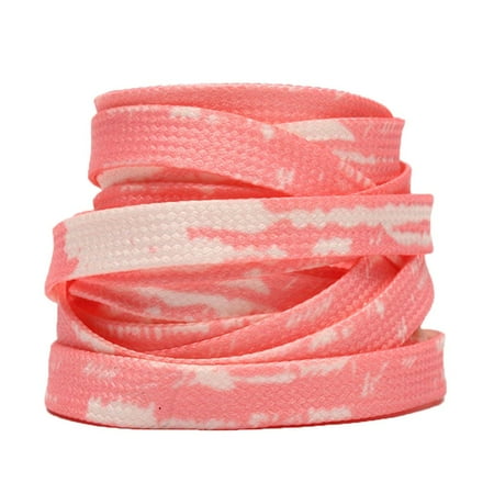 A pair White Shoes 1-1.8 m 9 mm Sneakers Laces Shoe Accessories Flat Tie-dye 1.2M F