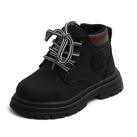 Unisex Girls Boys Zipper Frosted Leather Round Toe Lace Up Ankle Boots Non-Slip Waterproof Comfort Work Boot (Toddler/Little Kid)
Unisex Girls Boys Zipper Frosted Leather Round Toe Lace Up Ankle Boots Non-Slip Waterproof Comfort Work Boot (Toddler/Little Kid)
