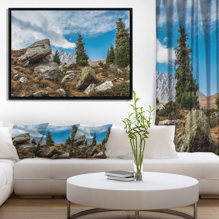 DESIGN ART Designart 'Tien Shan Mountains in Almaty' Landscape Framed Canvas Art Print
