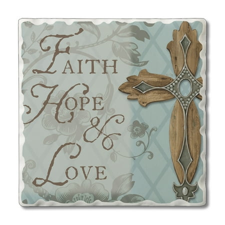 Thirstystone Faith Cross 4-Pack Tumbled Tile Coasters