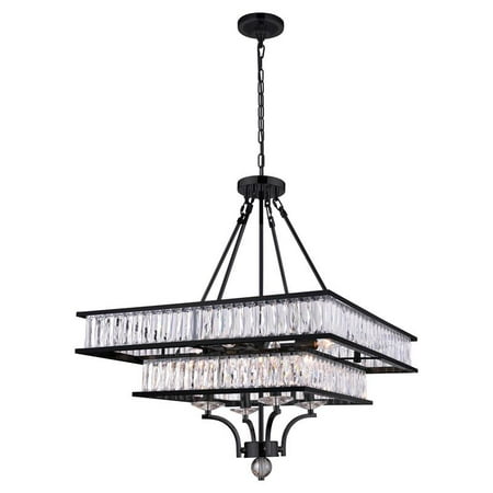CWI Lighting Shalia 23 8-Light Traditional Metal Chandelier in Black
