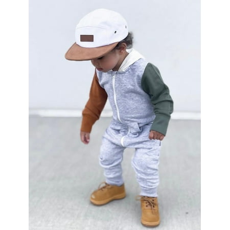 Newborn Baby Boy Clothes Color Block Long Sleeve Zipper Hooded Romper with Pocket Fall One Piece Outfits
Newborn Baby Boy Clothes Color Block Long Sleeve Zipper Hooded Romper with Pocket Fall One Piece Outfits