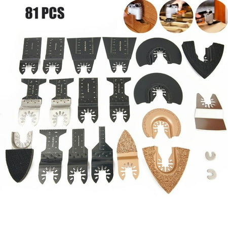 81 Pcs Oscillating Saw Blades Oscillating Tool for Cutting Metal Wood Plastic