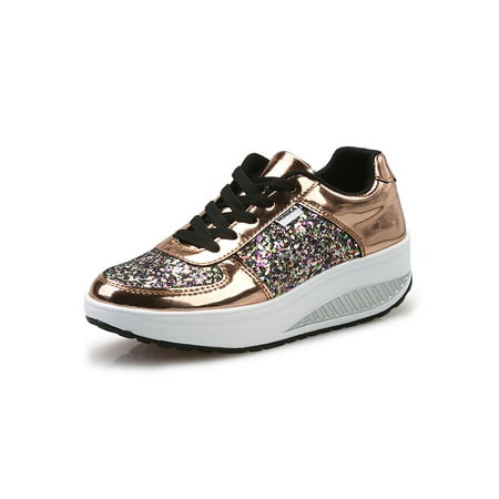 Bellella Ladies Sneakers Wedge Walking Shoes Platform Trainers Rocker Heel Casual Shoe Outdoor Golden 7.5
Bellella Ladies Sneakers Wedge Walking Shoes Platform Trainers Rocker Heel Casual Shoe Outdoor Golden 7.5