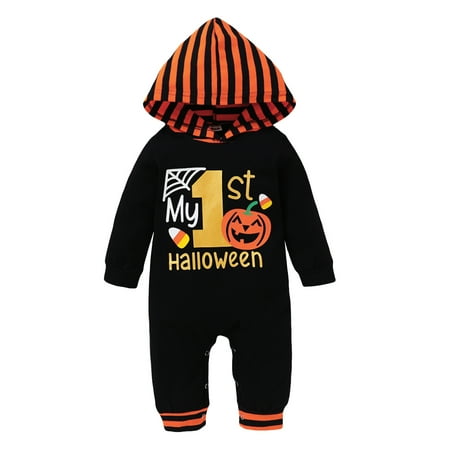 OLLUISNEO Infant Baby Boys Romper Halloween Romper Letter Pattern Long Sleeve One-piece Jumpsuit 12-18 Months Black
OLLUISNEO Infant Baby Boys Romper Halloween Romper Letter Pattern Long Sleeve One-piece Jumpsuit 12-18 Months Black