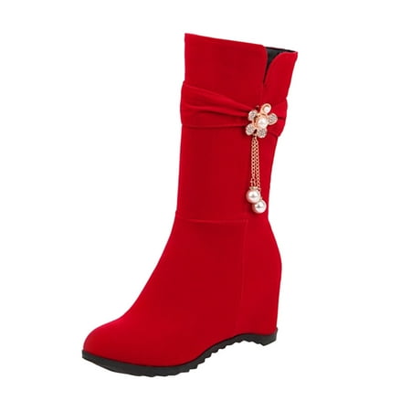 Ki-8Jcud Womens Lace Up High Heel Boots Ladies Fashion Solid Suede Pearl Flower Decorative Side Zipper Wedge Heel Medium Boots Womens Heel Boots Wide Calf Wide Calf Winter Boots For Women Plus Size
Ki-8Jcud Womens Lace Up High Heel Boots Ladies Fashion Solid Suede Pearl Flower Decorative Side Zipper Wedge Heel Medium Boots Womens Heel Boots Wide Calf Wide Calf Winter Boots For Women Plus Size