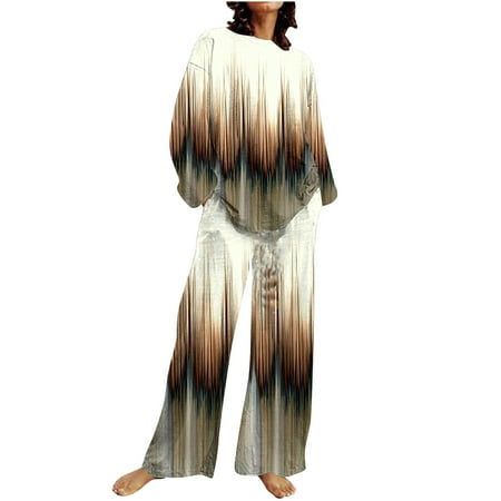 ShomPort Womens Fall Pajama Set Two Piece Outfits Long Sleeve Gradient Color Pullover Wide Leg Pants Pjs Set
ShomPort Womens Fall Pajama Set Two Piece Outfits Long Sleeve Gradient Color Pullover Wide Leg Pants Pjs Set