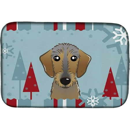 BB1729DDM Absorbent Dish Drying Mat for Kitchen Counter Winter Holiday Wirehaired Dachshund Dish Drying Mat 14 x 21 multicolor
BB1729DDM Absorbent Dish Drying Mat for Kitchen Counter Winter Holiday Wirehaired Dachshund Dish Drying Mat 14 x 21 multicolor
