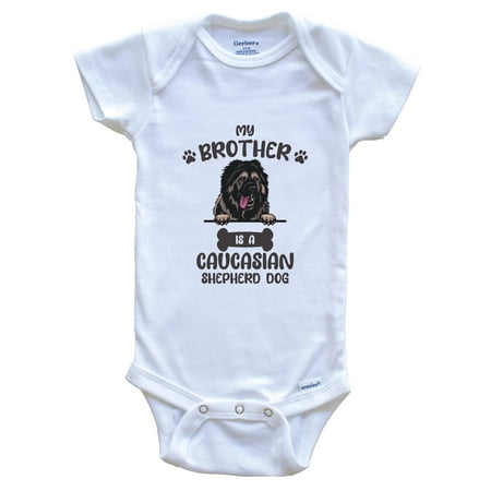 My Brother Is A Caucasian Shepherd Dog Cute Dog Breed Baby Bodysuit 0-3 Months White
My Brother Is A Caucasian Shepherd Dog Cute Dog Breed Baby Bodysuit 0-3 Months White