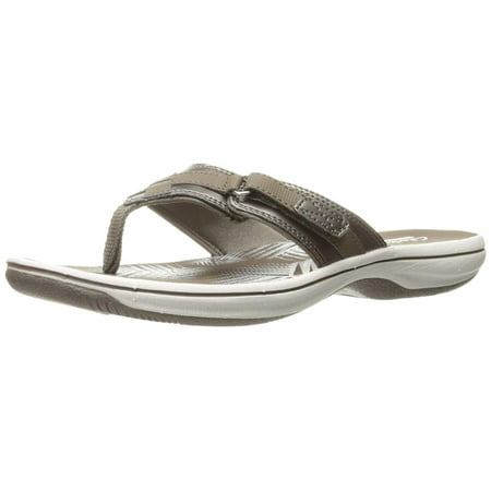 Clarks Women s Breeze Sea Flip Flop New Pewter Synthetic 11 B(M) US