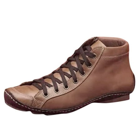EQWLJWE 2022 Booties for Women s Casual Flat Leather Retro Lace-up Boots Side Zipper Round Toe Shoe Boots Deals Discount Clearance
EQWLJWE 2022 Booties for Women s Casual Flat Leather Retro Lace-up Boots Side Zipper Round Toe Shoe Boots Deals Discount Clearance