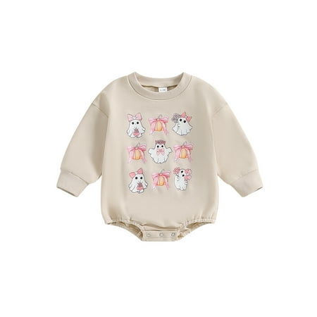 CocMouse Girls Halloween Romper Long Sleeve Bow Ghost Pumpkin Print Romper
CocMouse Girls Halloween Romper Long Sleeve Bow Ghost Pumpkin Print Romper
