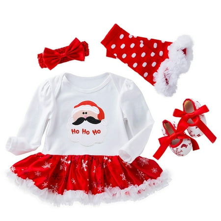 DNDKILG Newborn Infant Baby Long Sleeve Dresses for Girls Christmas Sundress Fall Winter with Tights Shoes Headwear Dress White 0-24M
DNDKILG Newborn Infant Baby Long Sleeve Dresses for Girls Christmas Sundress Fall Winter with Tights Shoes Headwear Dress White 0-24M