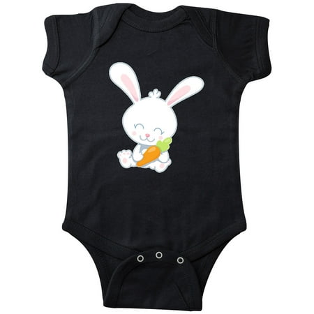 Inktastic Cute Easter Bunny Holding Carrot Gift Baby Boy or Baby Girl Bodysuit