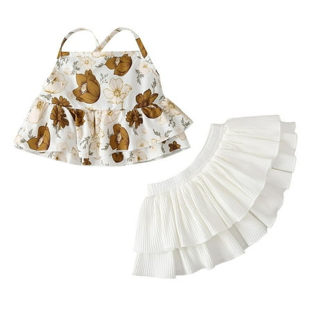 Girl Outfits Kids Sleeveless Floral Tops Tutu Skirt Clothes Set Baby Girls Clothing Sets White 12 Months-18 Months
Girl Outfits Kids Sleeveless Floral Tops Tutu Skirt Clothes Set Baby Girls Clothing Sets White 12 Months-18 Months