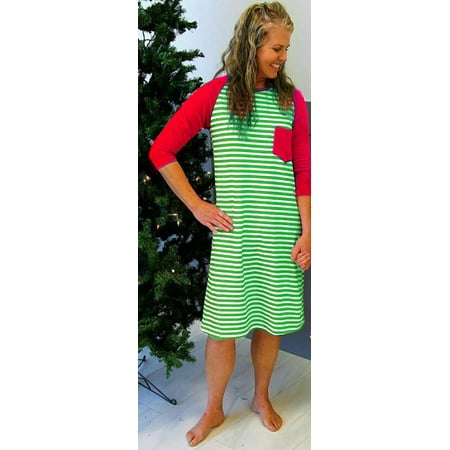Pudcoco Mommy and Me Matching Pajama Dress Long Sleeve Round Neck Striped Printed Dress Over Knee Family Sleepwear Clothes
Pudcoco Mommy and Me Matching Pajama Dress Long Sleeve Round Neck Striped Printed Dress Over Knee Family Sleepwear Clothes