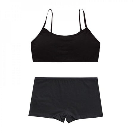 Xmarks Girls Cami Bra and Boyshort Underwear Set with Removable Padding Black 01 29-50kg
Xmarks Girls Cami Bra and Boyshort Underwear Set with Removable Padding Black 01 29-50kg