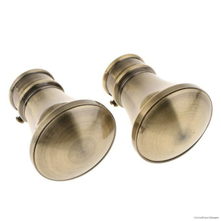 2X 28Mm Diameter Window Curtain Rail End Drapery Pole Rod Finials Head