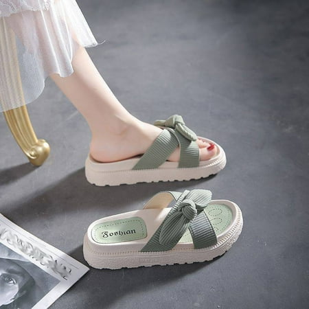 Aoujea Summer Sandals For Women 2023 Flip-flop Platform Bow Shoes Green 6.5 for Party Vacation Beach Great Gifts for Girls Cost Saving 
Aoujea Summer Sandals For Women 2023 Flip-flop Platform Bow Shoes Green 6.5 for Party Vacation Beach Great Gifts for Girls Cost Saving
