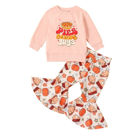Wallarenear 2Pcs Baby Girl Halloween Pullover Sweatshirt Tops Pumpkin Print Bell Bottom Pants
Wallarenear 2Pcs Baby Girl Halloween Pullover Sweatshirt Tops Pumpkin Print Bell Bottom Pants