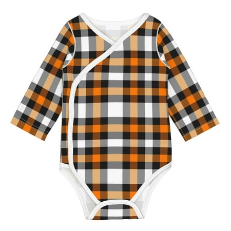 Matuu Orange Plaid for Baby Long-Sleeve Bodysuit Soft Cotton Comfortable and Breathable Perfect for Newborns and Infants
Matuu Orange Plaid for Baby Long-Sleeve Bodysuit Soft Cotton Comfortable and Breathable Perfect for Newborns and Infants